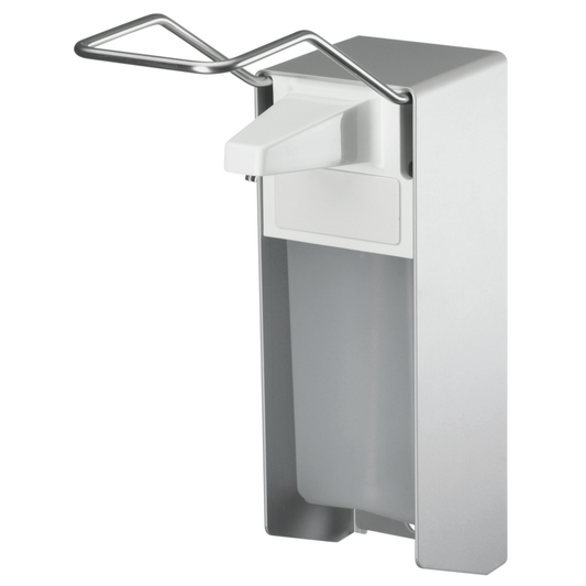Preiswerter Eleganter Desinfektionsspender aus eloxiertem Aluminium mit langem Edelstahlhebel 