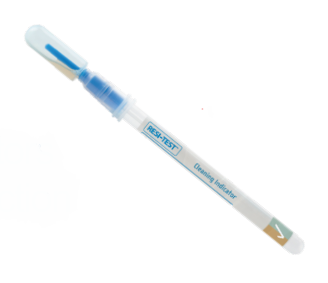 Eine einzelner Resi Test Pen vor weißem Hintergrund