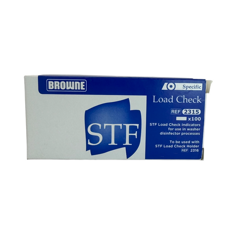 Blaue Verpackung von STF Load Check von Browne