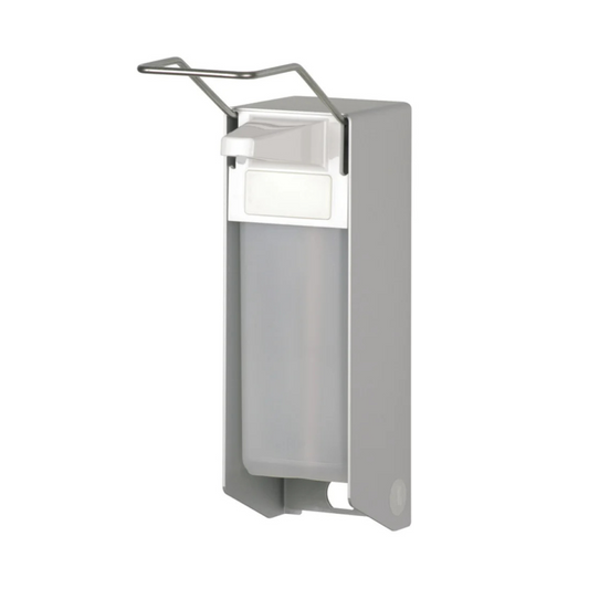 Zuverlässiger simplistischer Desinfektionsspender aus hochwertigem Aluminium mit langem Griff und 1 Liter Fassvermögen