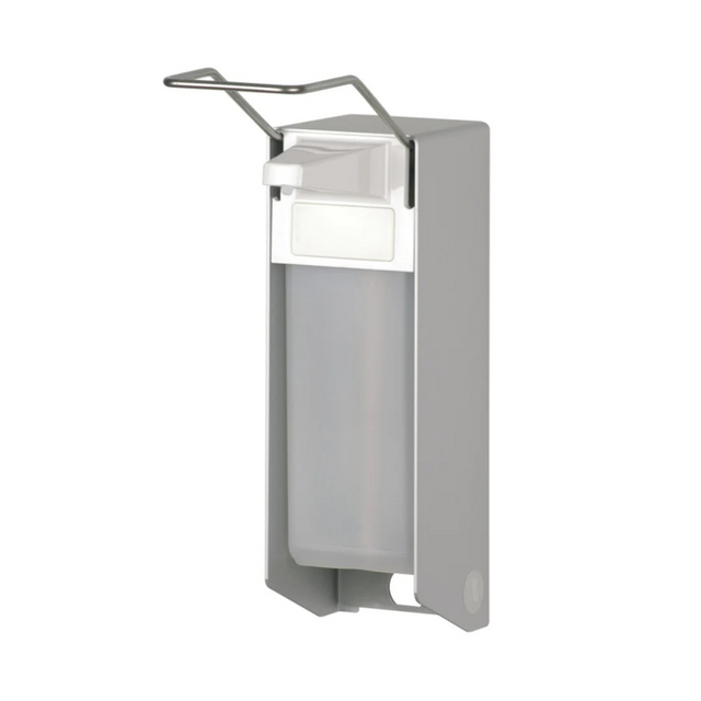 Zuverlässiger simplistischer Desinfektionsspender aus hochwertigem Aluminium mit langem Griff und 1 Liter Fassvermögen